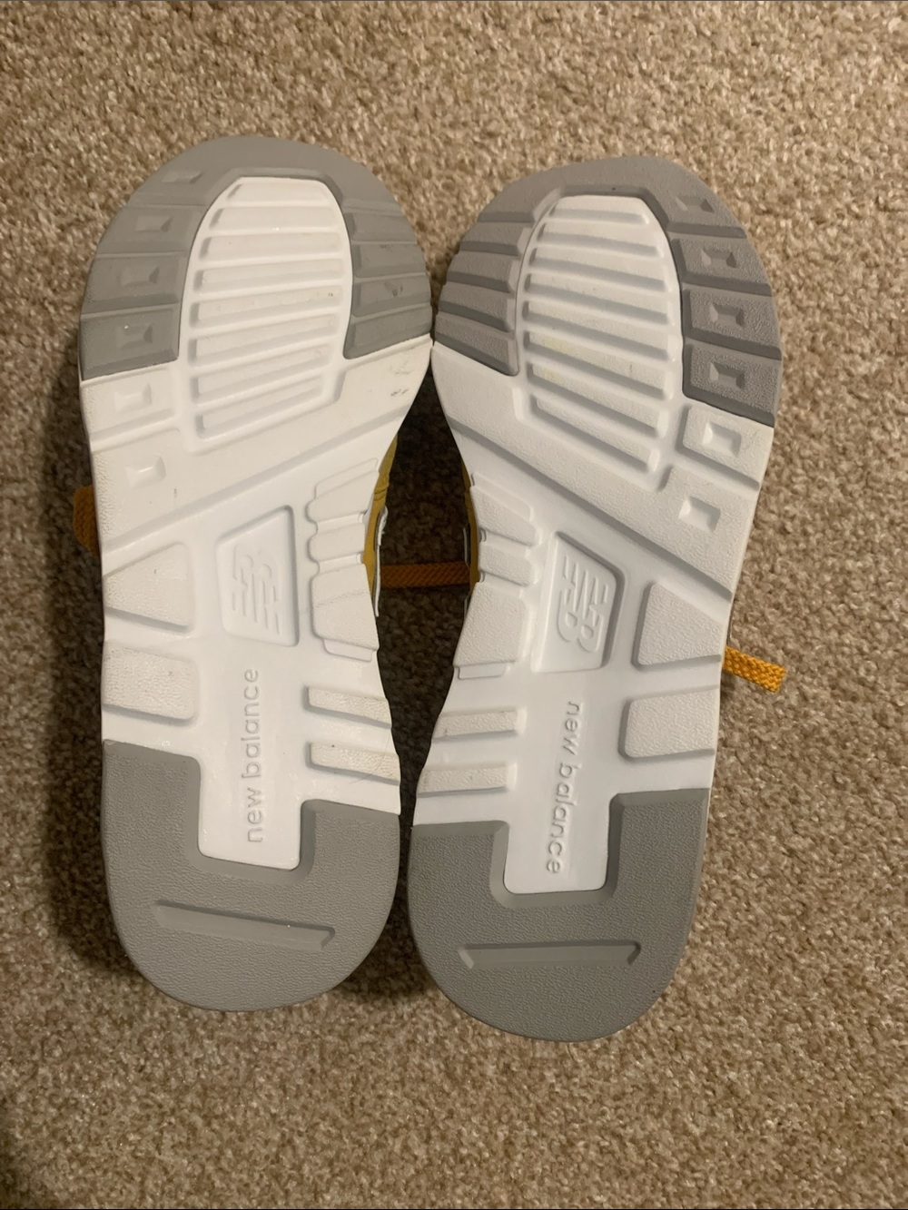New Balance Yellow & White Womans Athletic Sneakers: Never Worn - Picture 4 of 7